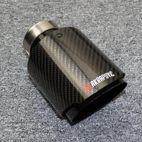 

car accessories akrapovic exhaust pipe decorative stainless steel carbon fiber glossy muffler black exhaust pipe tail throat