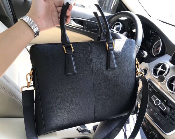 

designer handbag men fashion briefcases leather men's joker good match soft handle attache case luxury handbags newset 4