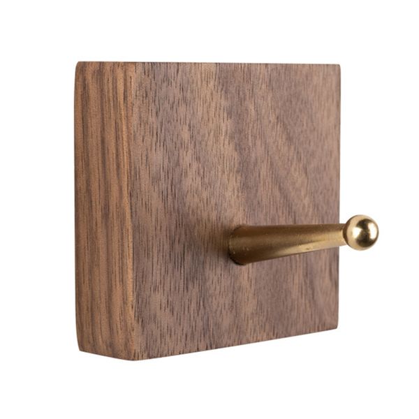 

clothes storage rack square wall hook door back screw mount bedroom dormitory vintage natural wood hangers home bathroom shelf