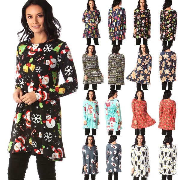 

printing christmas dress, Red;white