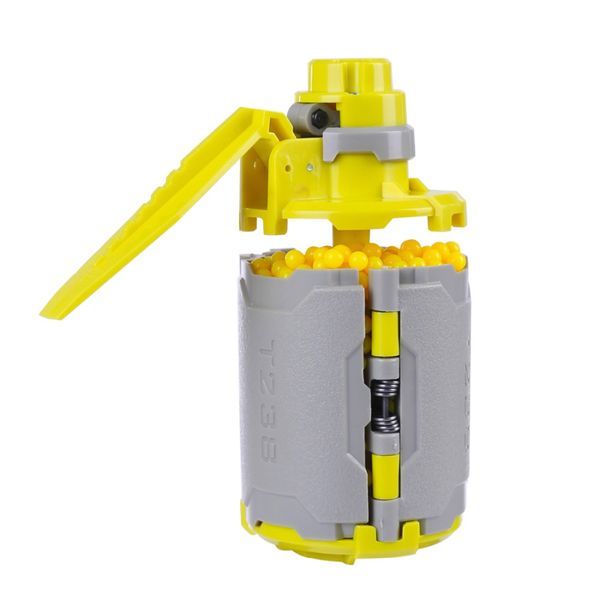 

t238 v2 large ungrad capacity bomb tactical toy with time-delayed function for nerf gel ball bbs airsoft wargame - grey + yellow
