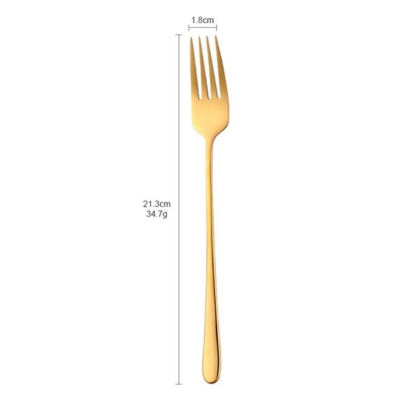 

stainless steel dinner fork korea colourful dessert long handle fork blue black gold forks for l party kichen accessories forks