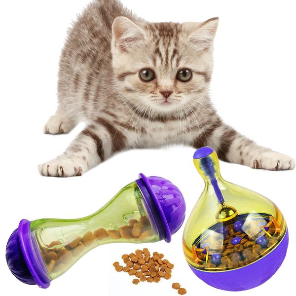 

cat feeders ball pet interactive toy tumbler egg smarter cat playing toys treat ball shaking for dogs increases iq 23