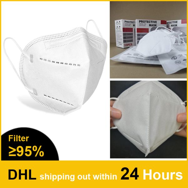 

non particulate 5-layer disposable woven pm2.5 face masks breathable masks in stock dhl ing, Blue