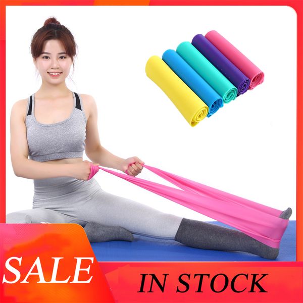 

in stock 1pcs yoga pilates straps training rubber bands elastic resistance yoga belt fitness loop bands gymnastics equipment fy7025