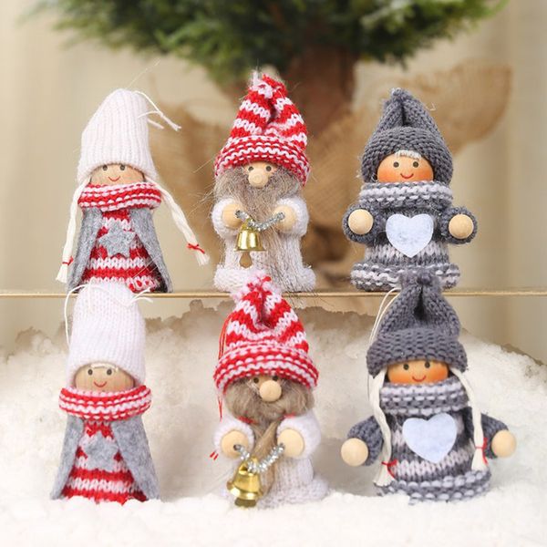 

christmas decorations ornaments for home tree decor new puppet bells pendant creative santa claus figurine decoration dolls