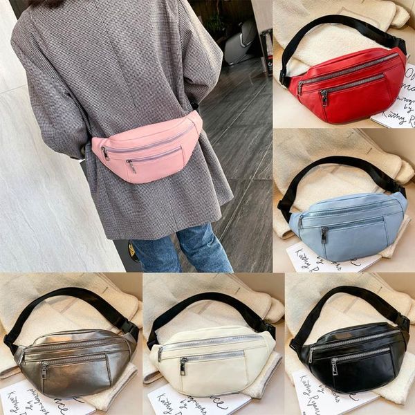 

мужская мода сплошной цвет двойная молния сумки на пояс кожаные bolsos мухер 2020 кроссбоди мешок денег heuptas груди бродяга сумки мешок #с