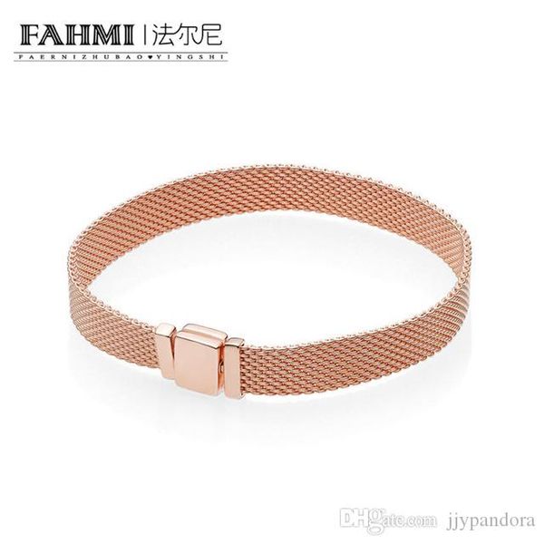 

fahmi 100% 925 sterling silver new classic rose reflexions bracelet original charm fashion jewelry charming ladies charm birthday gift, Black