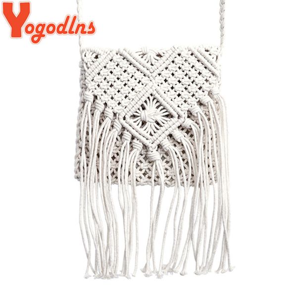 

yogodlns 2019 моды пляж bohemian кисточка сумка плечо болс feminina женщины крючок бахрома посланник сумка crossbody сумка