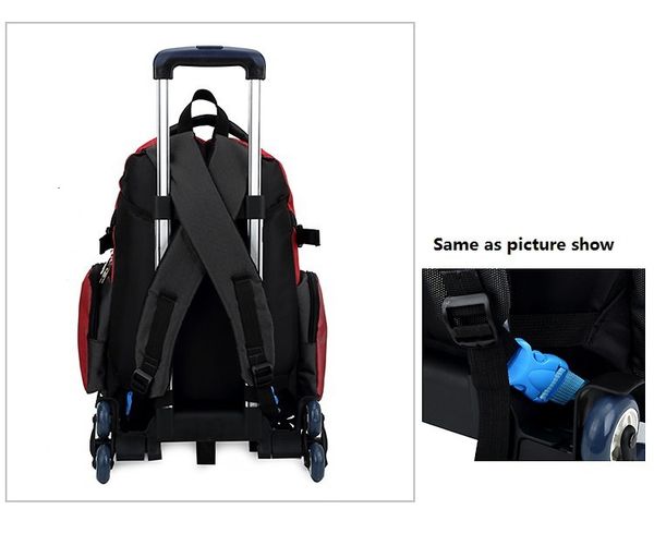 

3 wheel fold pull rod bracket roll cart trolley ,mochila infantil rodinha mochilas designer school kids,school bags easy climb the stairs