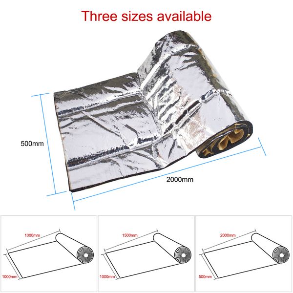 

universal 10mm 500x2000mm 20x79/ 1000x1000mm 40x40/1000x1500mm 40x60 auto car truck firewall heat sound deadener insulation mat