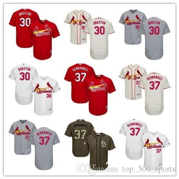 

mens женщины молодежь #st. луи джерси # 30 джонатан брокстон 37 inals кит эрнандес пользовательские белый черный красный бейсбол трикотажные, Black