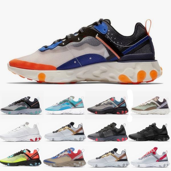 

react element 87 55 running shoes for men women anthracite light bone triple black white red orbit fashion mens trainers sports sneaker