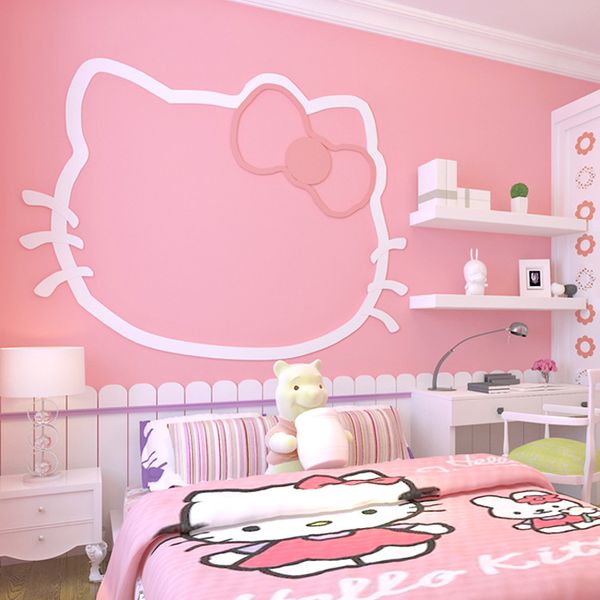 Girl Pink Non Woven Wallpaper Solid Color Warm Princess Children S Room Beauty Salon Wallpaper Girls Bedroom Dormitory Baby Room Wall Decor Pc