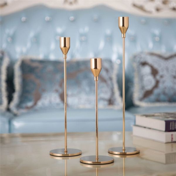

chinese style metal candle holders simple golden wedding decoration bar party living room decor home decor candlestick