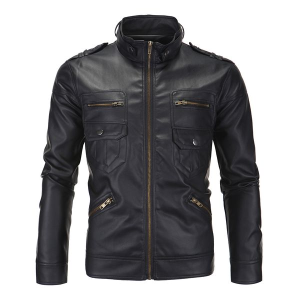 

herobiker vintage retro motorcycle jackets men pu leather jacket riding motorsiklet punk zipper windproof motobike jacket