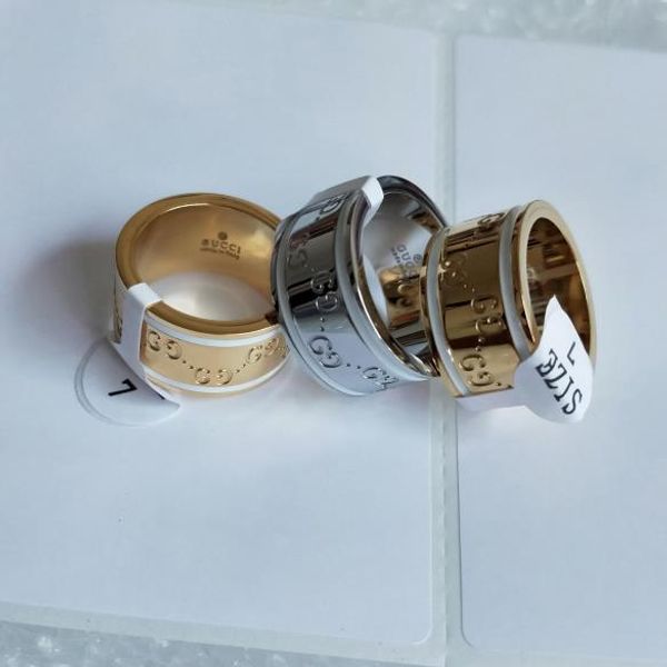 

Fa hion de inger ring g letter ame color tainle teel gold plated ring for women 039 and men gg ring jewelr