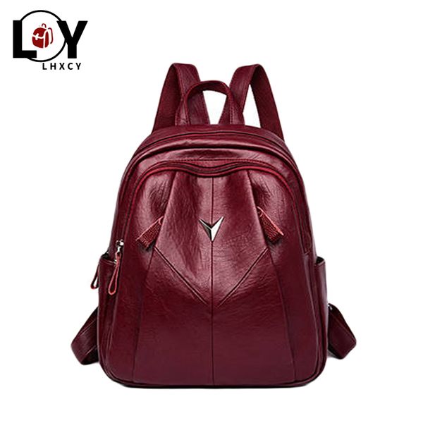 

2020 fashion women backpack youth leather backpack for teenage girls female school shoulder bag bagpack mochila sac