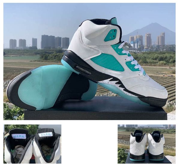 

5 island green new jumpman 5 basketball shoes 5s 3m reflective sneakers mens trainers sport chassures size 40-47