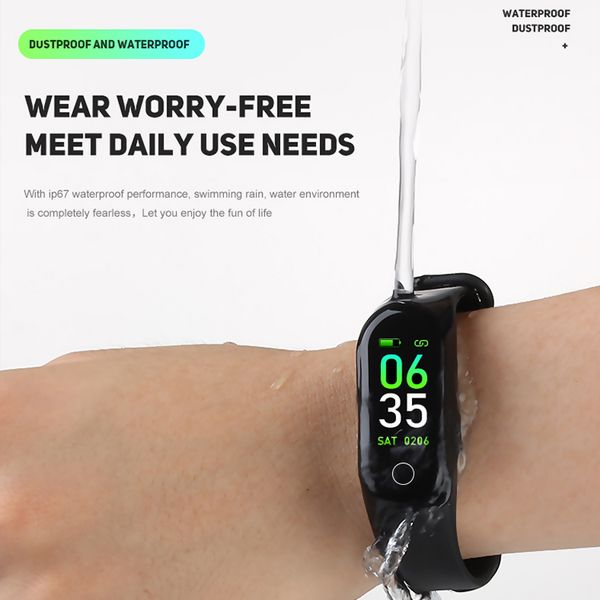 

smart watch m3 waterproof with wireless bluetooth smart bracelet support android phone heart rate gps tracker
