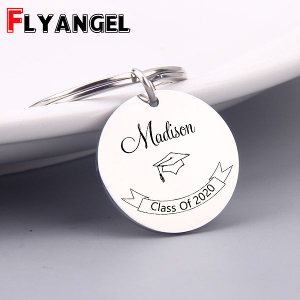 

graduation gift keychain customized name class of 2020 keychain college graduate gift for graduates fahion charm bag tag gifts, Silver