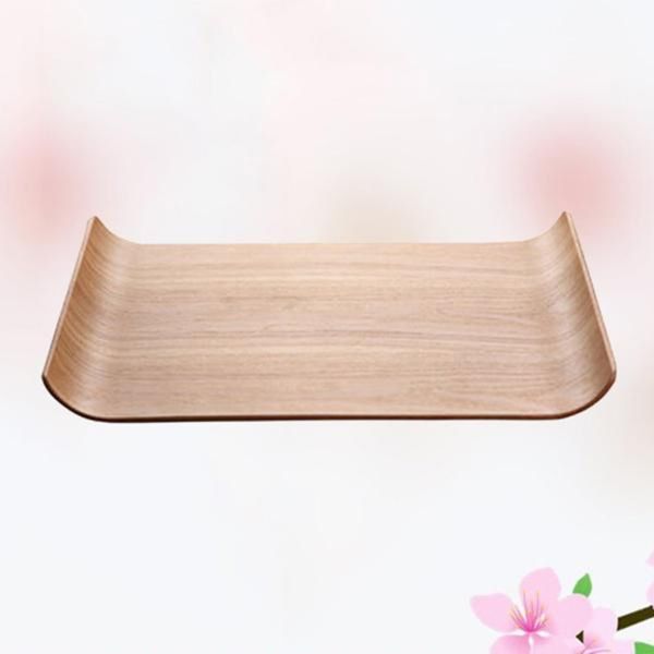 

hlzs-1 pc square creative wooden household serving tray friut food cake for party service kitchen storage organization
