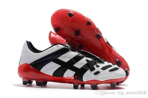 

white black original soccer cleats predator accelerator electricity soccer shoes outdoor mens messi football boots