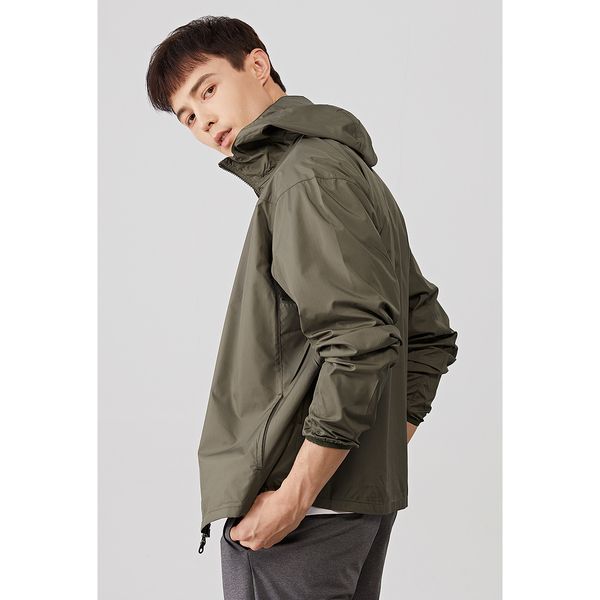 

men's wear spring new men's thin hooded casual jacket #awt55, Black;brown