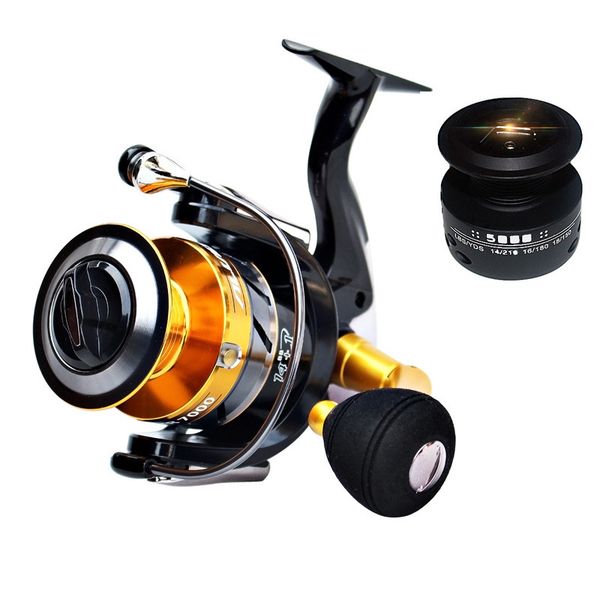 

metal fishing reel spinning double spool coil 6+1bb carp fishing spinning reel speed 5.5:1 casting feeder fishing