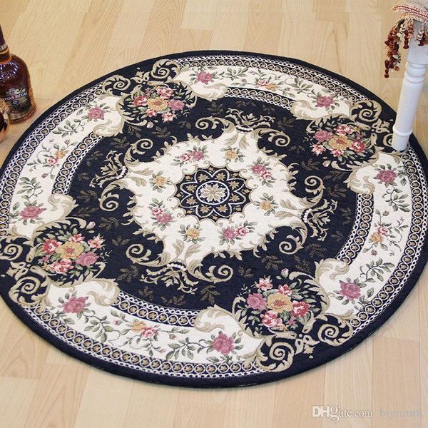 

round carpets for living room floor bedroom jacquard carpet doormat countryside table computer chair area rugs
