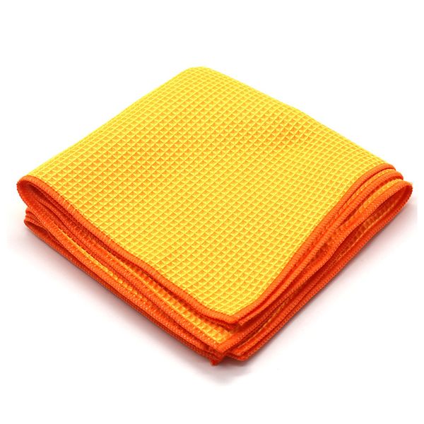 

2pcs microfiber window car washing water drying clean glass cleaning towel wipe auto 40x40cm f-best