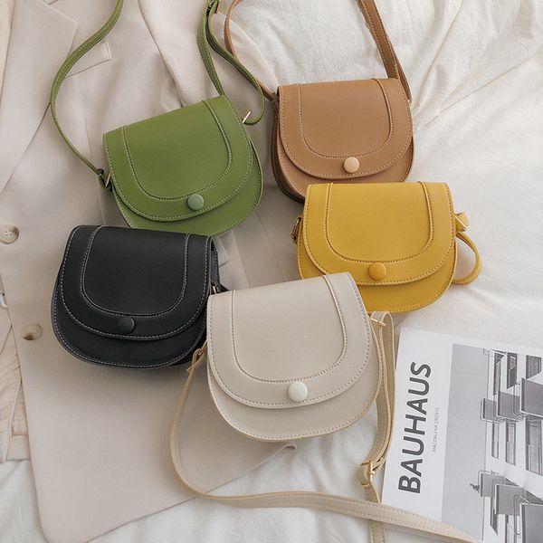 

2020 new fashion wild ladies single shoulder messenger clutch mini personality saddle bag ladies bag
