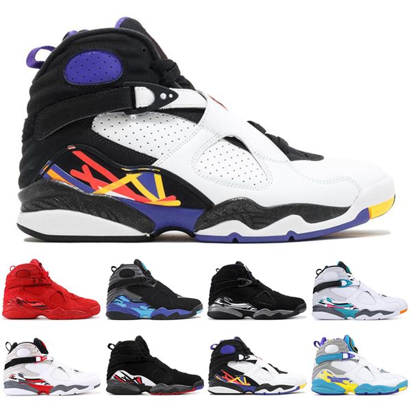

new basketball shoes 8s for mens valentines day white aqua south beach chrome aqua countdown pack playoff mens sports sneakers size 7-13
