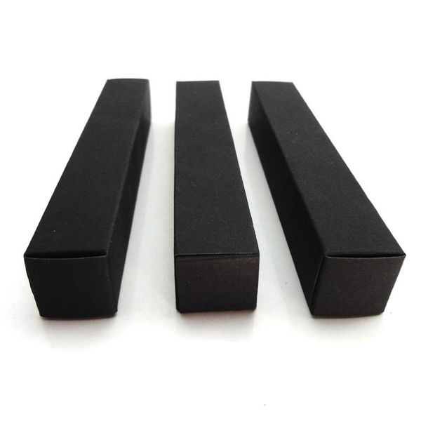 

100pcs/lot-2*2*12cm black paper box for essential oil perfume sample bottle lipstick stroage boxes craft gift boxes valve tubes