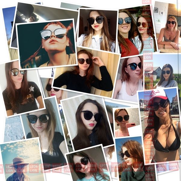 

leonlion candies brand designer cat eye sunglasses women luxury plastic sun glasses classic retro outdoor oculos de sol gafas, Blue