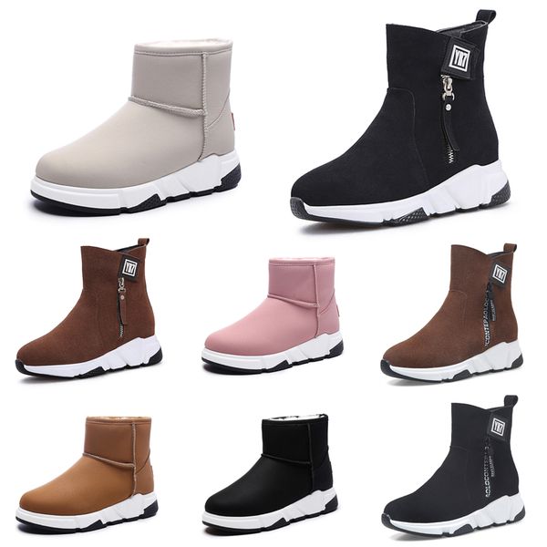 

new non-brand winter women boots triple black red beige brown suede snow ankle boots keep warm 35-40 style 14
