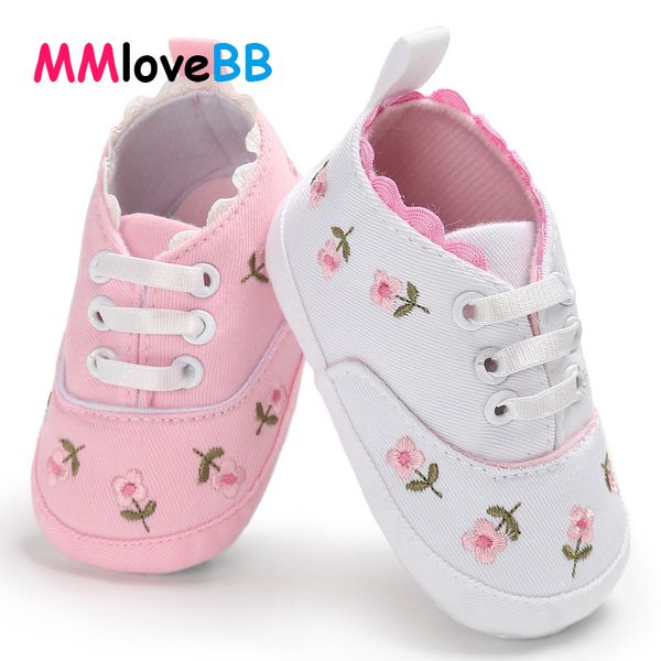 

mmlovebb shoes baby girl shoes white lace floral embroidered soft sole prewalker walking toddler kids first walker