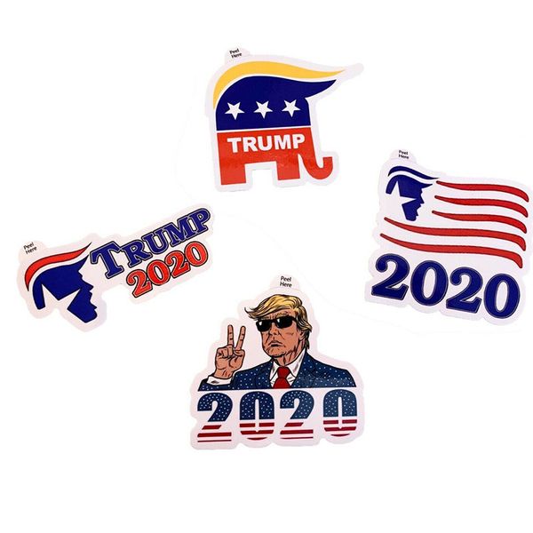 

4pcs/set notebook sticker for donald trump 2020 united states presidential election campaign supporter sticker decorative stickers xd20361