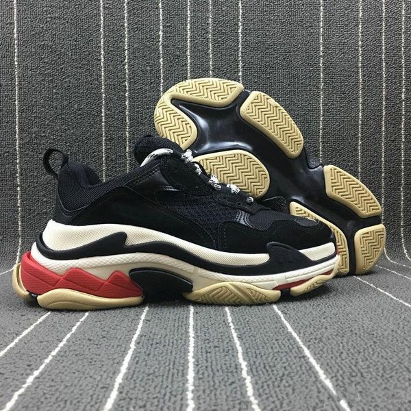 

2019 new fashion paris triple designer shoes low platform sneakers triple s mens casual women designer casual sports trainers zapato z07 t05, Black
