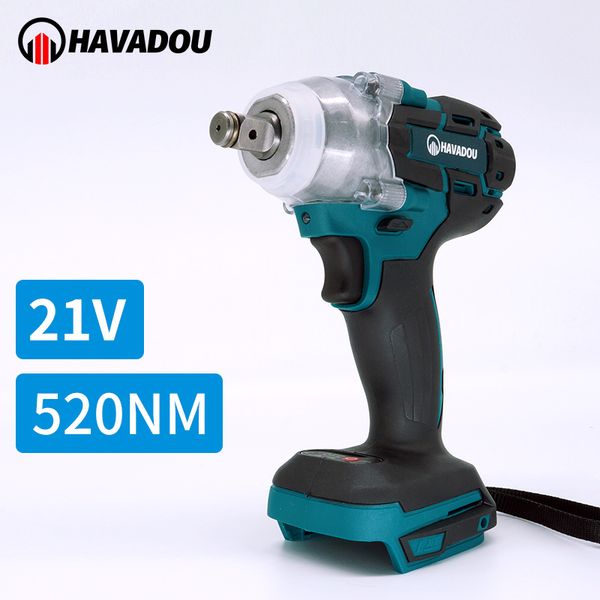 

havadou 21v electric brushless impact wrench drill rechargeable1/2 socket wrench power tool cordless