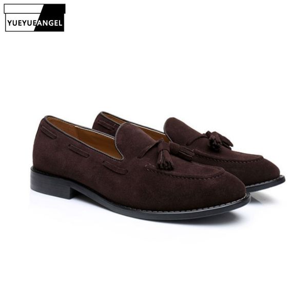 

casual loafers shoes men 2019 suede handmade male driving boat shoes tassel wedding office fashion sapatos footwear zapatos, Black