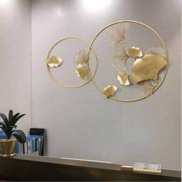 

decorative objects new chinese creative home decoration iron ginkgo leaf wall hanging living room metal hangings on l passage