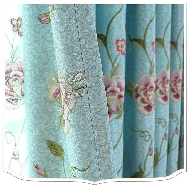 

european-style embroidered curtain living room bedroom blackout curtains finished garden curtains