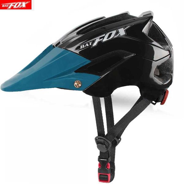 

batfox cycling helmet black big visor ultralight breathable mtb road bike helmet outdoor sport protection helm man woman 56-62cm