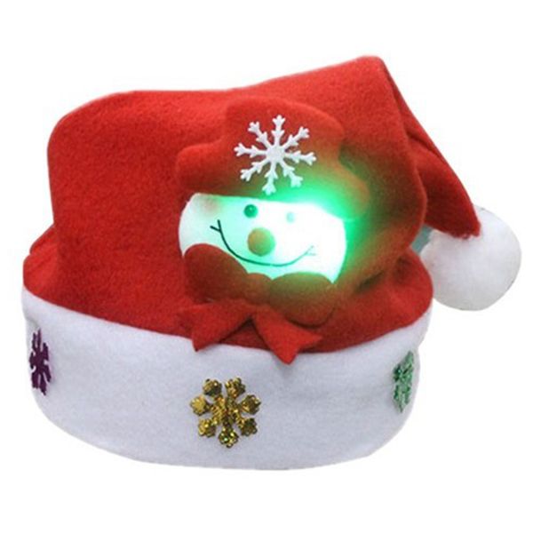 

tfbc-snowman pattern with led lights children hat cap christmas hat 30 * 25cm