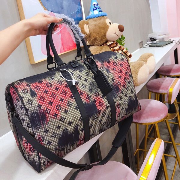 

large capacity women casual fashion travel bags sale quality shoulder bags travel bags carry on luggage keepall bottom rivets with type2