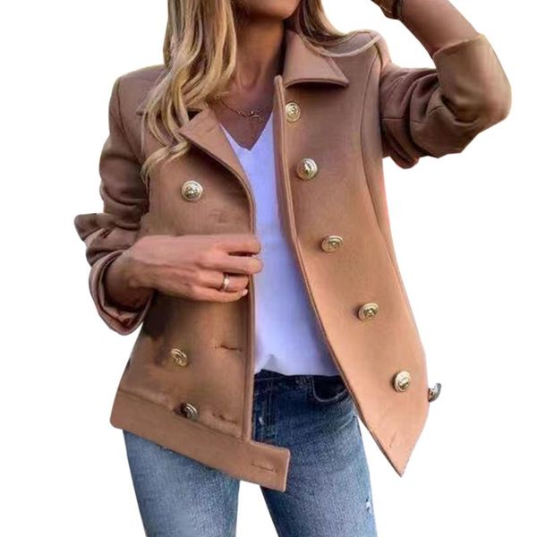 

spring european style cashmere coat woman jackets clothing women wool coat, Black