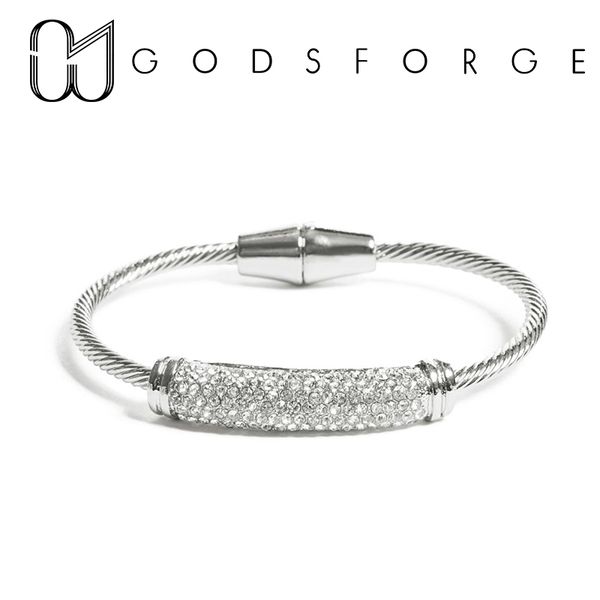 

100% 925 sterling silver simple zircon bracelet original design for women fashion jewelry with gift box for birthday present, Golden;silver