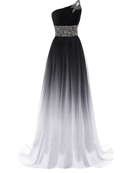 

new gradient evening dresses 2020 with one shoulder lace up formal party gown prom dress vestido longo, Black;red