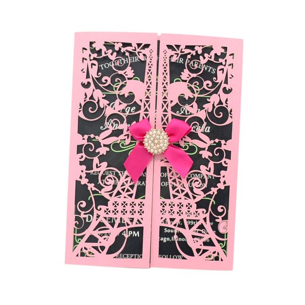 

sweet 16 invitations laser cut eiffel tower wedding invitation card